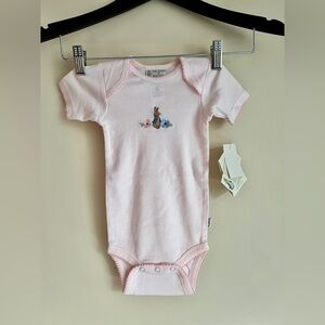 NTW Peter Rabbit Beatrix Potter Pink Bodysuit Large 17-21 lbs 2004 cotton y2k
